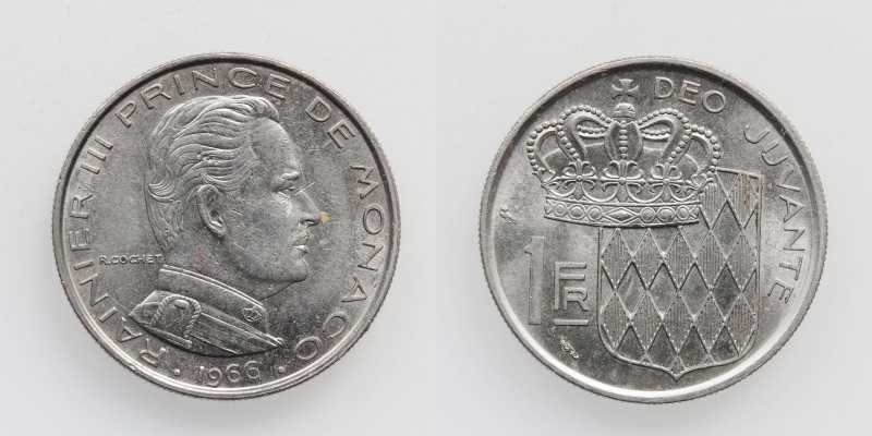 Monaco Rainier III. 1 Franc 1966