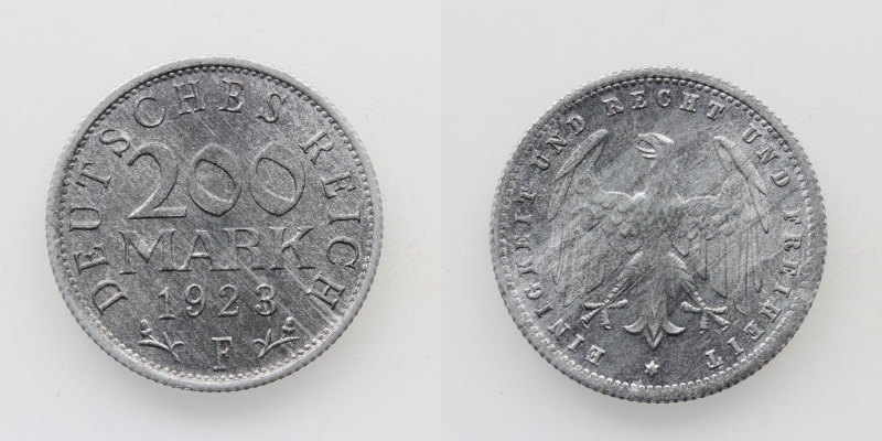 Weimarer Republik 200 Mark 1923 F