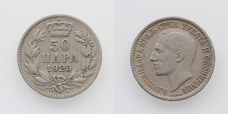 Jugoslawien Königreich Alexander I. 50 Para 1925