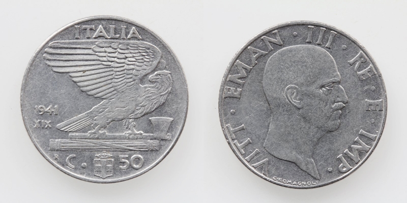 Italien Vittorio Emanuele III. 50 Centesimi 1941 R