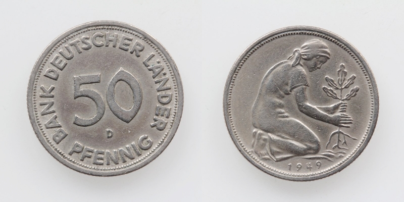 Deutschland 50 Pfennig 1949 D