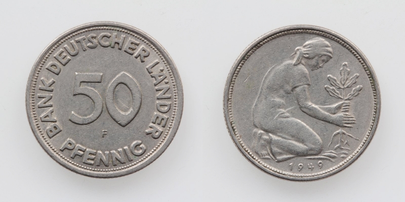 Deutschland 50 Pfennig 1949 F