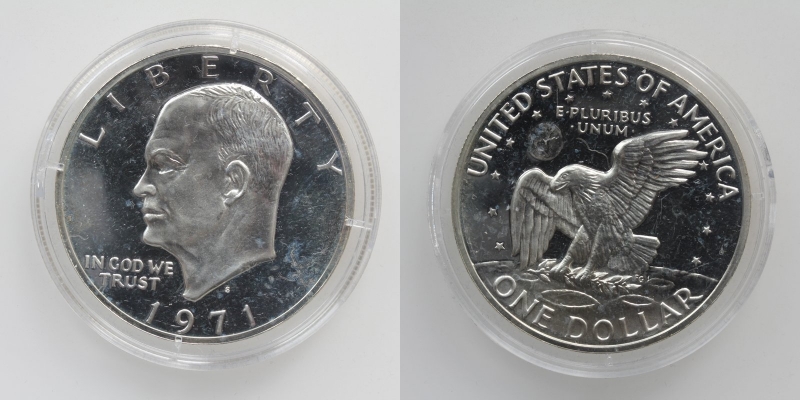 USA 1 Dollar 1971 Silber 900