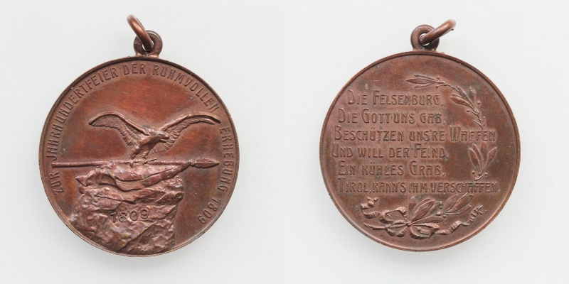 Tirol AE-Medaille 1809-1909 zur Jahrhundertfeier R!