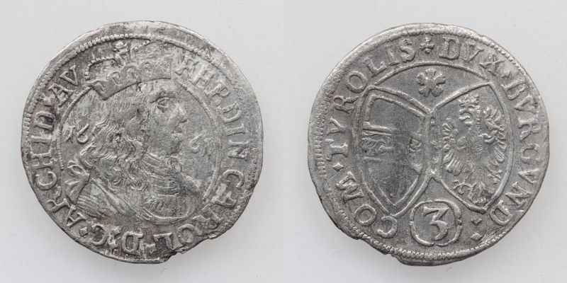Tirol EH Ferdinand Karl 1632-1662 Groschen 1661 Hall