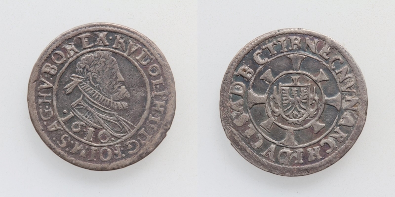 Tirol Rudolf II. Kreuzer 1610 Hall RR!
