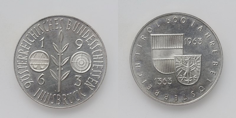Tirol Silbermedaille 1963 9. Österreichische Bundesschiessen