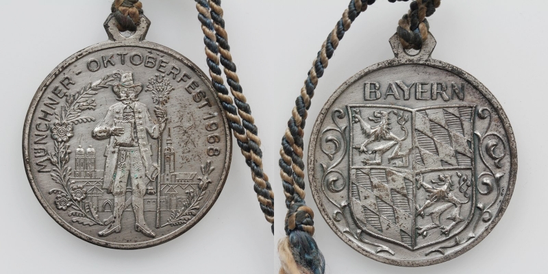Bayern Medaille Münchener Oktoberfest 1968