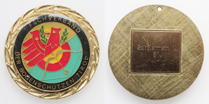 Medaille Fachverband der Bogenschützen Tirol 1981
