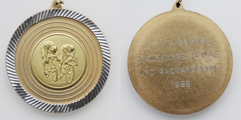 Südtirol Medaille Brixner Fuss- und Radwanderung 1988