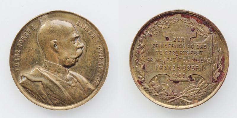 Franz Joseph I. AE-Medaille 1900 70. Geburtsfest