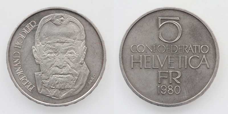 Schweiz 5 Franken 1980 B Ferdinand Hodler