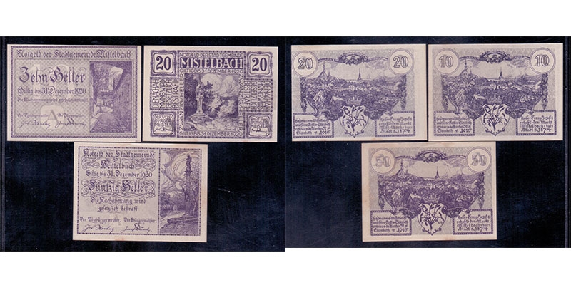 NÖ Notgeld Stadtgemeinde Mistelbach 1920