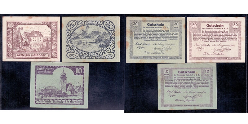 NÖ Notgeld Haindorf a/d Sierning 1920