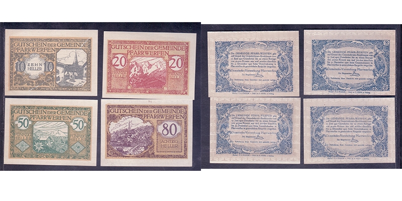 Salzburg Gutschein Gemeinde Pfarrwerfen 1920