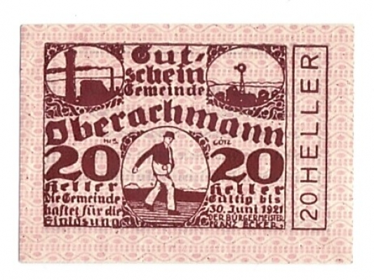 OÖ Gutschein Gemeinde Oberachmann 1920