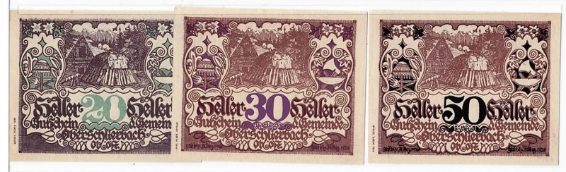 OÖ Gutschein Gemeinde Oberschlierbach 1920