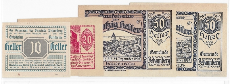 OÖ Notgeld Gemeinde Behamberg 1920