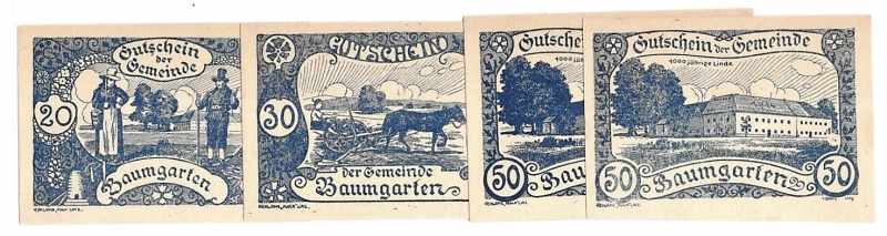 OÖ Gutschein Gemeinde Baumgarten bei Perg 1920