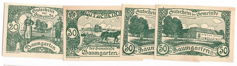 OÖ Gutschein Gemeinde Baumgarten bei Perg 1920