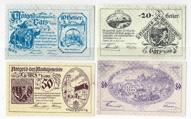 NÖ Notgeld Marktgemeinde Gars am Kamp 1920 Zweite Auflage