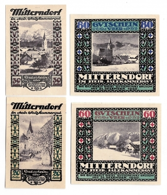 Steiermark Gutschein Gemeinde Mitterndorf 1920