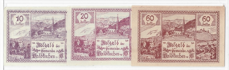 OÖ Notgeld Gemeinde Waldkirchen am Wesen 1920