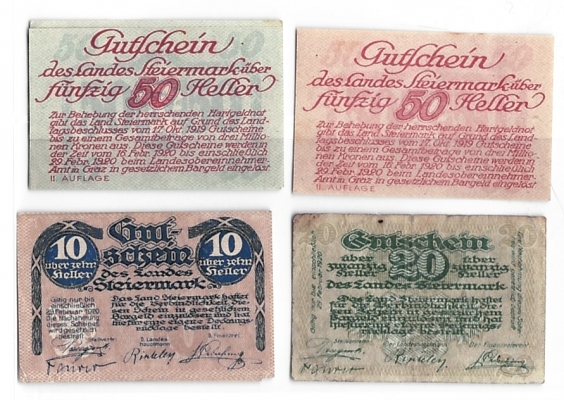 Steiermark Gutschein des Landes Steiermark 1920