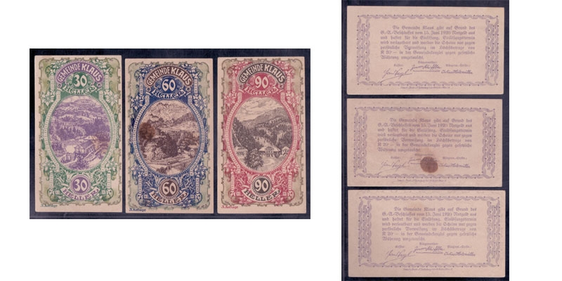OÖ Notgeld Klaus 1920 3. Auflage