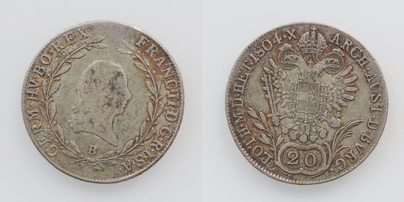 Franz II.(I.) 20 Kreuzer 1804 B Kremnitz