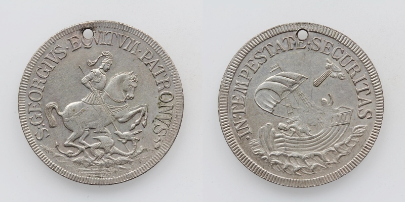 St. Georg Medaille o.J. Silber