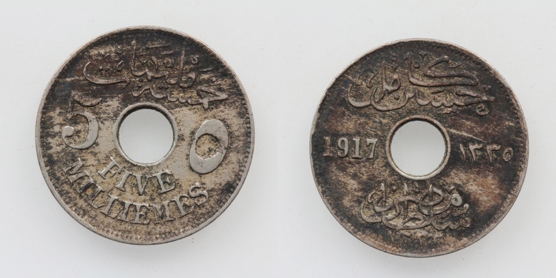 Ägypten 5 Milliemes 1917