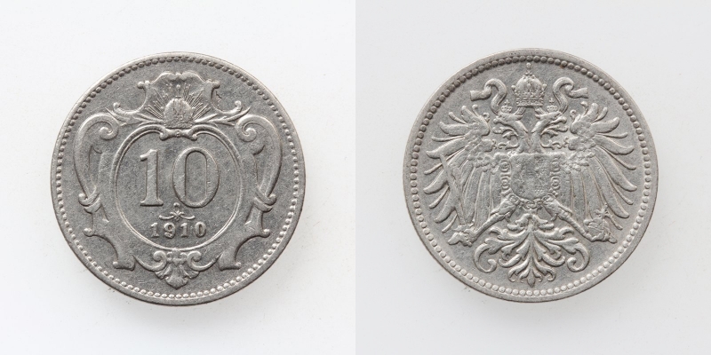 Österreich/Ungarn Franz Joseph I. 10 Heller 1910
