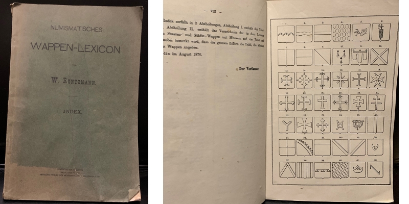 W. Rentzmann Numismatisches Wappen-Lexicon nur Index