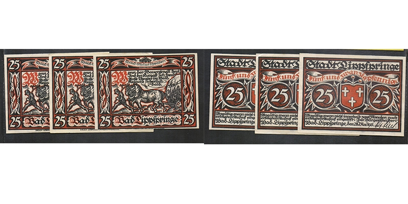 Westfalen Notgeld Bad Lippspringe 1921