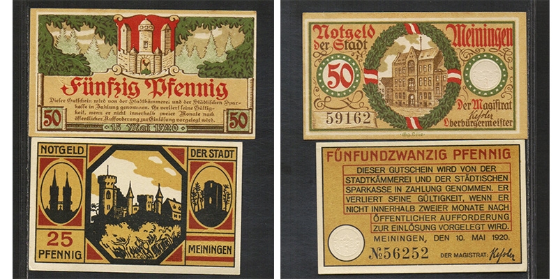 Thüringen Notgeld Meiningen 1920