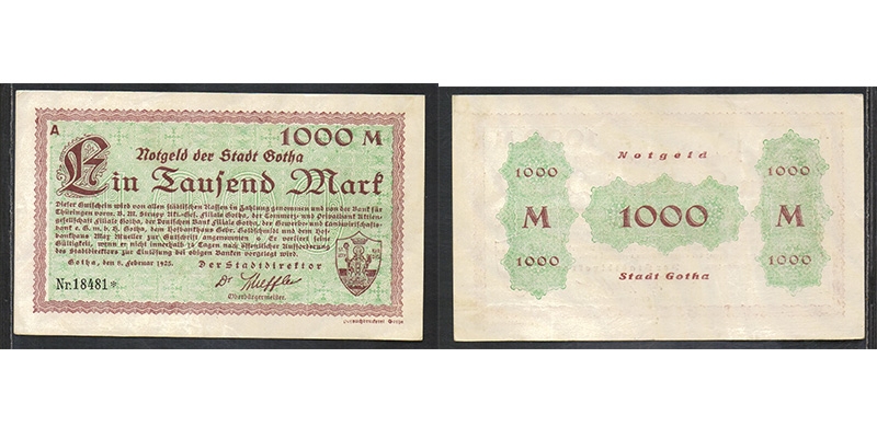 Thüringen 1000 Mark 1923 Gotha