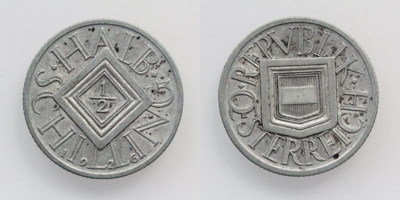 Österreich 1. Republik 1/2 Schilling 1926 Silber