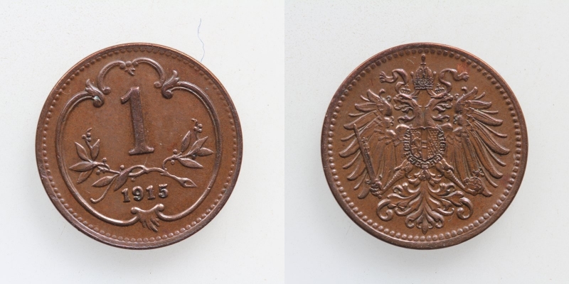 Österreich-Ungarn Franz Joseph I. 1 Heller 1915