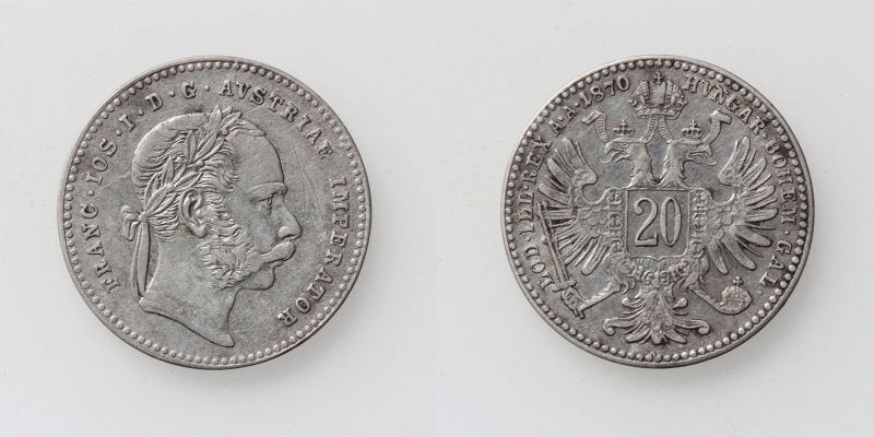 Österreich/Ungarn Franz Joseph I. 20 Kreuzer 1870