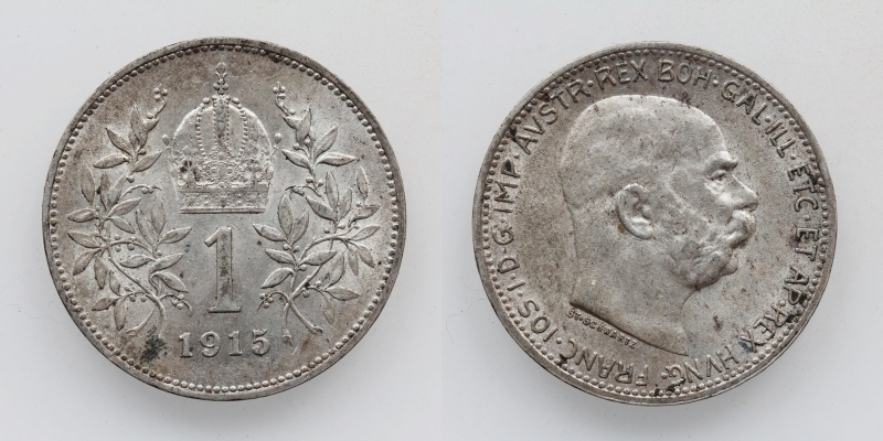 Österreich-Ungarn Franz Joseph I. 1 Krone 1915