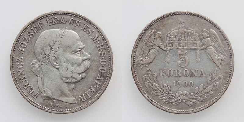 Österreich-Ungarn Franz Joseph I. 5 Korona 1900 KB