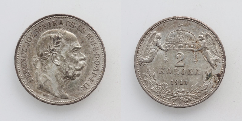Österreich-Ungarn Franz Joseph I. 2 Korona 1913 KB