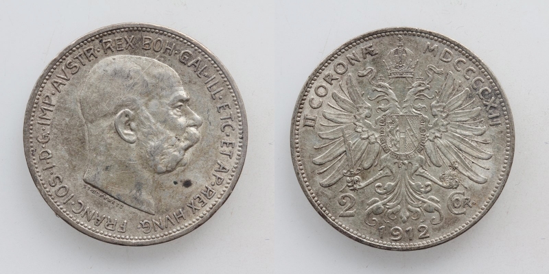 Österreich-Ungarn Franz Joseph I. 2 Kronen 1912
