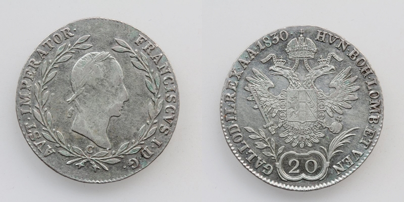 Franz II.(I.) 20 Kreuzer 1830 C Prag