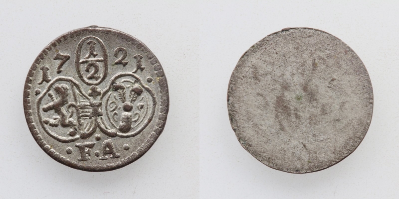 Salzburg Franz Anton von Harrach 1/2 Kreuzer 1721 F.A.