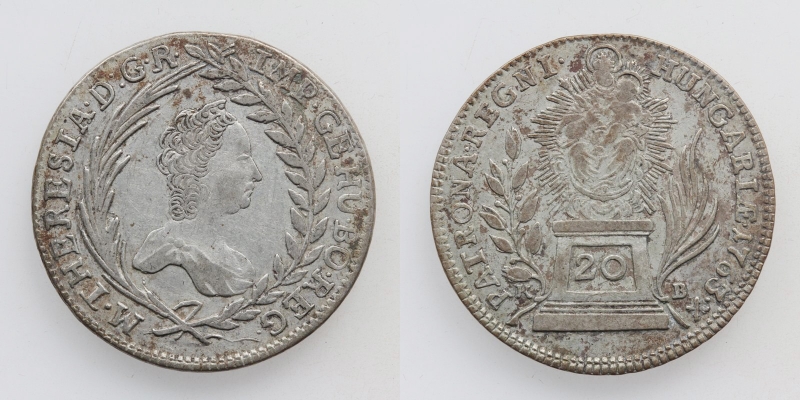Maria Theresia 20 Kreuzer 1763 KB Kremnitz