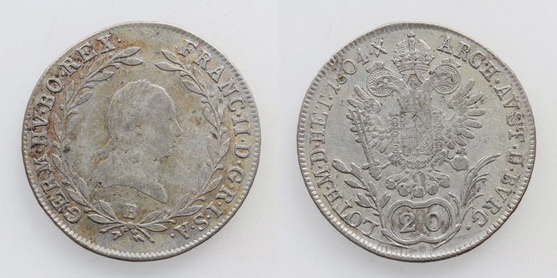 Franz II.(I.) 20 Kreuzer 1804 B Kremnitz