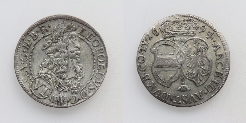 Tirol Leopold I. 6 Kreuzer 1694 Hall
