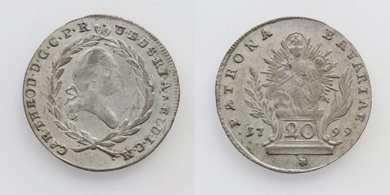 Bayern Karl Theodor 20 Kreuzer 1799